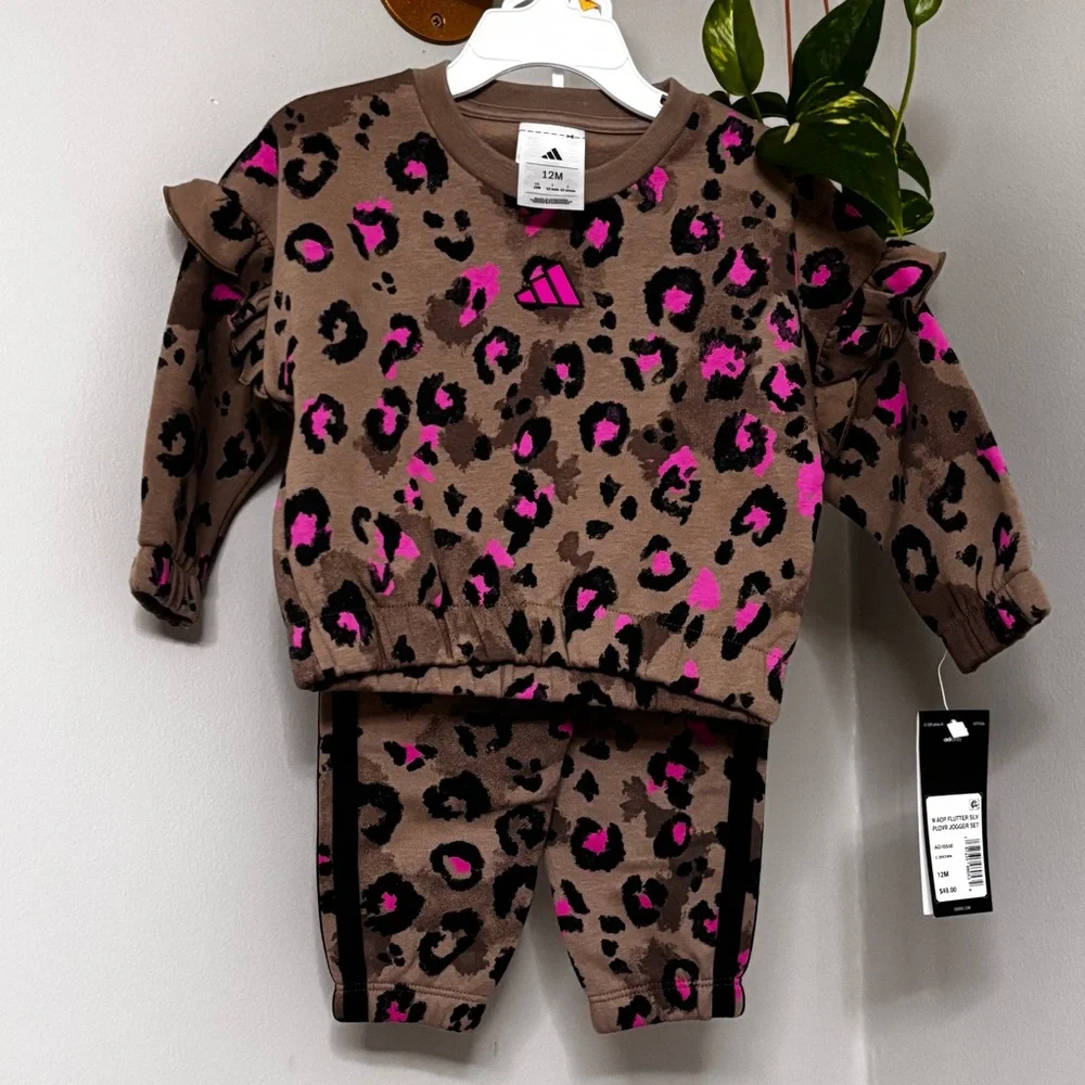 Adidas Brown Jogger Set for Babies 12 months